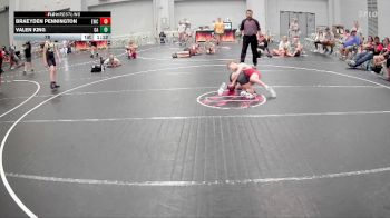 78 lbs Round 3 (6 Team) - Braeyden Pennington, Empyre Wrestling Club vs Valen King, The Factory