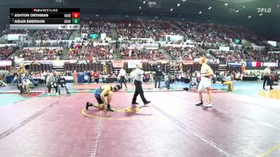 A - 215 lbs Champ. Round 1 - Aidan Emerson, Corvallis vs Ashton Orthman, Hardin