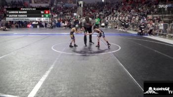 43 lbs Quarterfinal - Jaxton Vardys, Sunflower Kids vs Landon Mader, Trailblazer