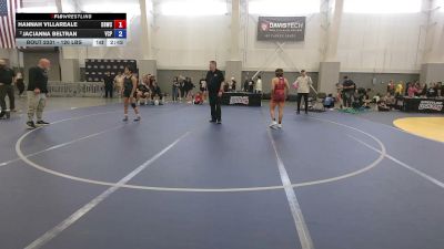 120 lbs Semis - Hannah Villareale, Dirty Birds Wrestling Club vs Jacianna Beltran, Valiant College Preparatory