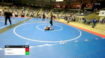 46 lbs Quarterfinal - Urijah Bolin, Sallisaw Takedown Club vs Rylee Teehee, Piedmont