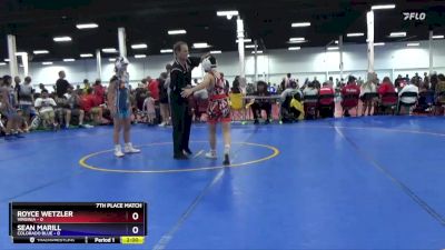 102 lbs Placement Matches (16 Team) - Royce Wetzler, Virginia vs Sean Marill, Colorado Blue