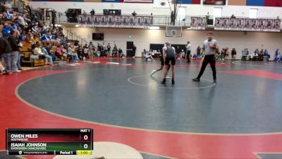 106 lbs Cons. Round 2 - Owen Miles, Southridge vs Isaiah Johnson, Evergreen (Vancouver)