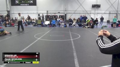 80 lbs Semis (4 Team) - Spencer Lee, Vougars Honors vs Frank Nicholson, Grit Mat Club