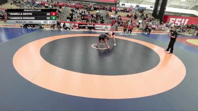 124 lbs Quarterfinal - Isabella Devito, Lock Haven University vs Cadence Howard, East Stroudsburg University