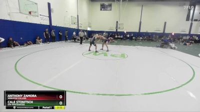 133 lbs Cons. Round 3 - Anthony Zamora, Wheaton College vs Cale Stonitsch, UW-Whitewater