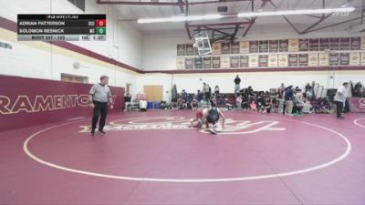 133 lbs 3rd Place Match - Adrian Patterson, Sacramento City College vs Solomon Resnick, Mission College