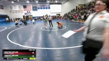 125 lbs Quarterfinal - Jordan Nielsen, Lander Valley vs Joslynn Seyler, Natrona County