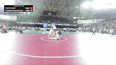 Boys 2A 150 lbs Cons. Round 5 - Magnus Michaelson, Bremerton vs Dutch Graf, Grandview