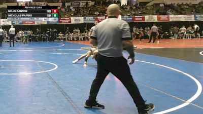 126 lbs Champ Round 1 (16 Team) - Nicholas Papiro, Delaware Military Academy vs Mills Banton, Patrick Henry