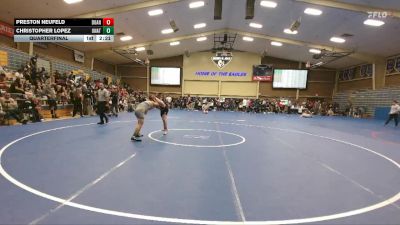 125 lbs Quarterfinal - Christopher Lopez, Unattached vs Preston Neufeld, Doane