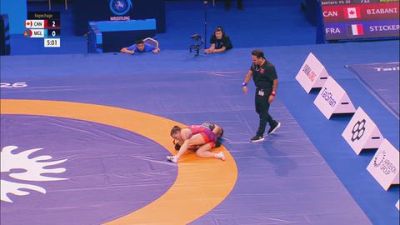 59 kg Repechage #2 - Laurence Beauregard, Canada vs Bolortuya Khurelkhuu, Mongolia