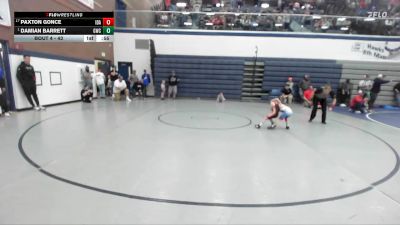 43 lbs Champ. Round 2 - Damian Barrett, Grizzly Wrestling Club vs Paxton Gonce, Idaho