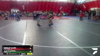 132 lbs Round 2 (4 Team) - Alex Plahitko, Roncalli vs Wrigley Clark, Park Rapids