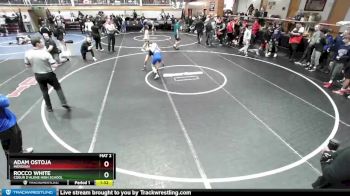 113 lbs Champ. Round 2 - Rocco White, Coeur D`Alene High School vs Adam Ostoja, Meridian