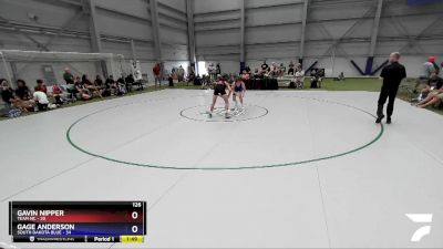 126 lbs 2nd Wrestleback (16 Team) - Gavin Nipper, TEAM NC vs Gage Anderson, South Dakota Blue