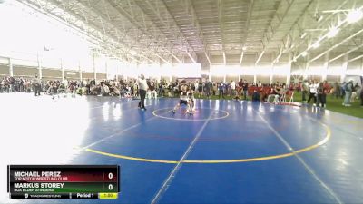 73 lbs Cons. Round 4 - Michael Perez, Top Notch Wrestling Club vs Markus Storey, Box Elder Stingers