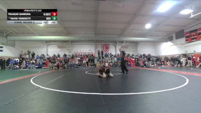 120 lbs Cons. Round 3 - Tavin Vendetti, Green River vs Teagun Samora, Montezuma Cortez