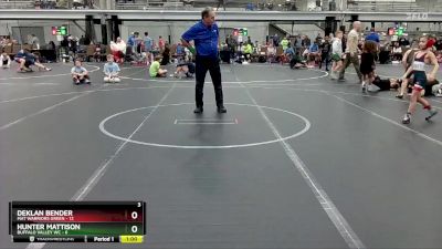 52 lbs Finals (2 Team) - Hunter Mattison, Buffalo Valley WC vs Deklan Bender, Mat Warriors Green