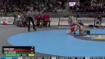 126 lbs Champ. Round 1 - Joey Buttler, Whiteland Community. vs Gavin Cook, Adams Central