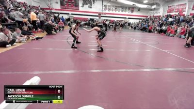 90 lbs Semifinal - Cael Leslie, Odessa Youth Wrestling vs Jackson Dunkle, Excelsior Springs