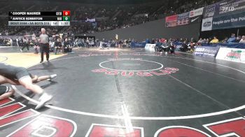 5A Boys 215 lbs Quarterfinal - Cooper Maurer, Crater Boys vs Justice Edmiston, West Albany Boys