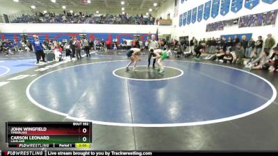 120 lbs Quarterfinal - Carson Leonard, Lakeland vs John Wingfield, Timberlake