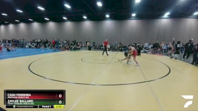 99-100 lbs Round 2 - Zaylee Ballard, Team Conquer Wrestling vs Cash Ferreira, Precision Wrestling