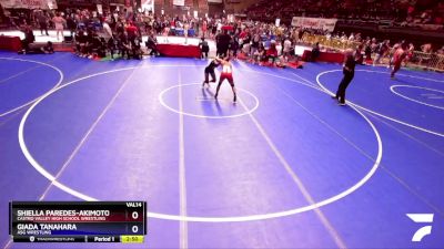 115 lbs Cons. Round 2 - Shiella Paredes-Akimoto, Castro Valley High School Wrestling vs Giada Tanahara, ASG WRESTLING