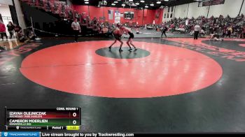 132 lbs Cons. Round 1 - Izayah Olejniczak, Machesney Park (HARLEM) vs Cameron Moerlien, EDWARDVILLE (HS)