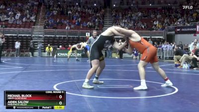 1A-285 lbs Cons. Round 5 - Michael Block, Sibley-Ocheyedan vs Aiden Salow, Maquoketa Valley