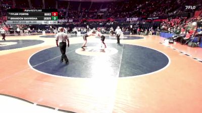 3A 285 lbs Champ. Round 1 - Tyler Fortis, Park Ridge (Maine South) vs Brandon Bavirsha, New Lenox (Lincoln-Way West)