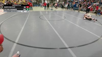 150 lbs Champ. Round 1 - Peyton Forsberg, Chadron Junior Wrestling Club vs Kasyn Van Kley, Heartland Wrestling Academy