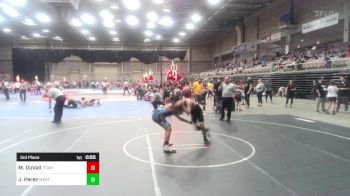 144 lbs 3rd Place - Malakai DuVall, Team Pueblo vs Jadin Perez, Westside WC