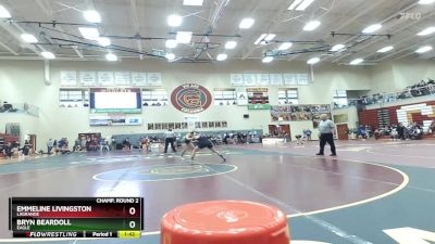 132 lbs Champ. Round 2 - Emmeline Livingston, LaGrande vs Bryn Beardoll, Eagle