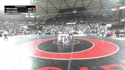 Boys 4A 190 lbs Champ. Round 2 - Cole Torres, Bethel vs Devyn Zurel, Lake Stevens