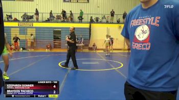 106 lbs Round 1 - Xzephren Donner, Russell Wrestling Club vs Braydon Pacheco, Dodge City Training Center