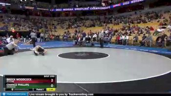 145 lbs Quarterfinal - Brock Woodcock, St. Clair vs Chance Phillips, Savannah