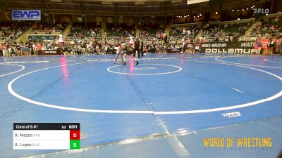 90 lbs Consi Of 8 #1 - Axavier Mazon, Prescott Valley Bighorns vs Archer Lopez, Black Fox Academy