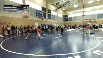 190lbs Champ. Round 3 - Avery Vega Padilla, Camas (Girls) vs Izzabella Fredley, Moses Lake (Girls)