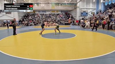 165 lbs Quarterfinal - Jacob Ebaugh, Saint Marks H S vs Chase Thompson, Salesianum