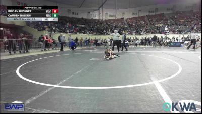 49 lbs Semifinal - Brylen Buckner, Weatherford Youth Wrestling vs Camden Holden, Ponca City Wildcat Wrestling