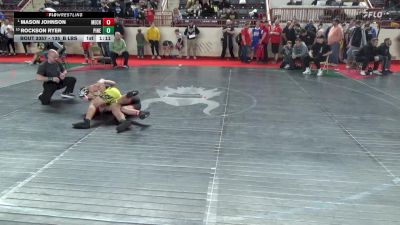 135_B lbs Final - Mason Johnson, Mechanicsburg vs Rockson Ryer, Pine-Richland