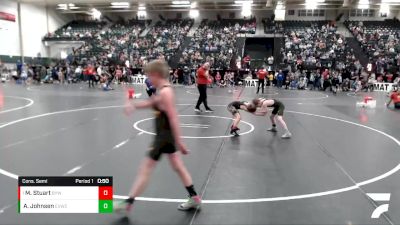 70 lbs Cons. Semi - Milo Stuart, Bryan Youth Wrestling vs Archie Johnsen, Elkhorn Valley Wrestling Club