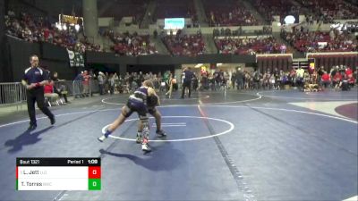 113 lbs Quarterfinal - Linton Jett, Livingston Little Guy vs Tarence Torres, Belgrade Wrestling Club