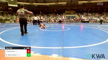 49 lbs Semifinal - Tye Richards, Roland Youth League Wrestling vs Mason McCuistion, Pryor Tigers