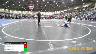 106 lbs Quarterfinal - Sloane Kruger, Mat Demon Wrestling Club vs Kamryn Mason, Lake Stevens Wrestling Club