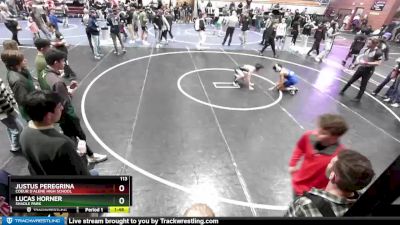 113 lbs Cons. Round 3 - Justus Peregrina, Coeur D`Alene High School vs Lucas Horner, Shadle Park