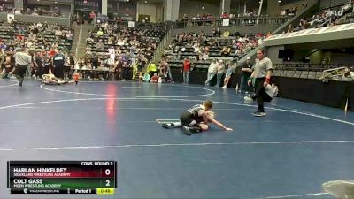 60 lbs Cons. Round 3 - Colt Gass, Moen Wrestling Academy vs Harlan Hinkeldey, Siouxland Wrestling Academy