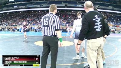 D3-175 lbs Champ. Round 1 - Holden Hollingshead, Clare HS vs Mason Tuttle, Orchard View HS